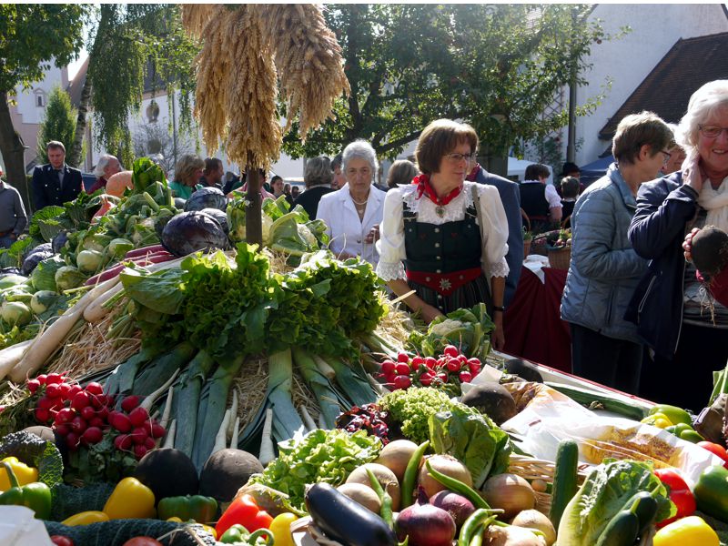 Festlich geschmückter Erntewagen Festlich geschmückter Erntewagen