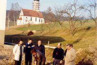 Spatenstich zum Gerätehaus 23.2.1990